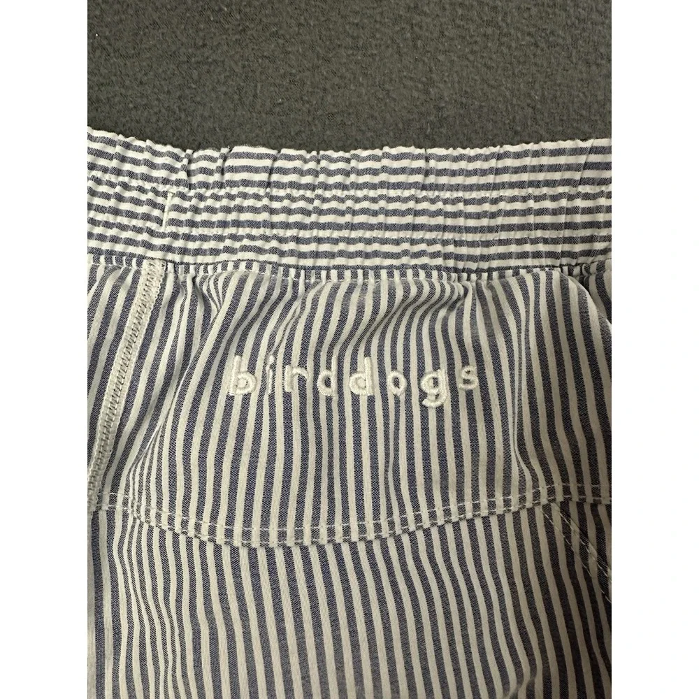 Birddogs Shorts Mens XXL White Blue Striped Performance Lined Athletic 2XL